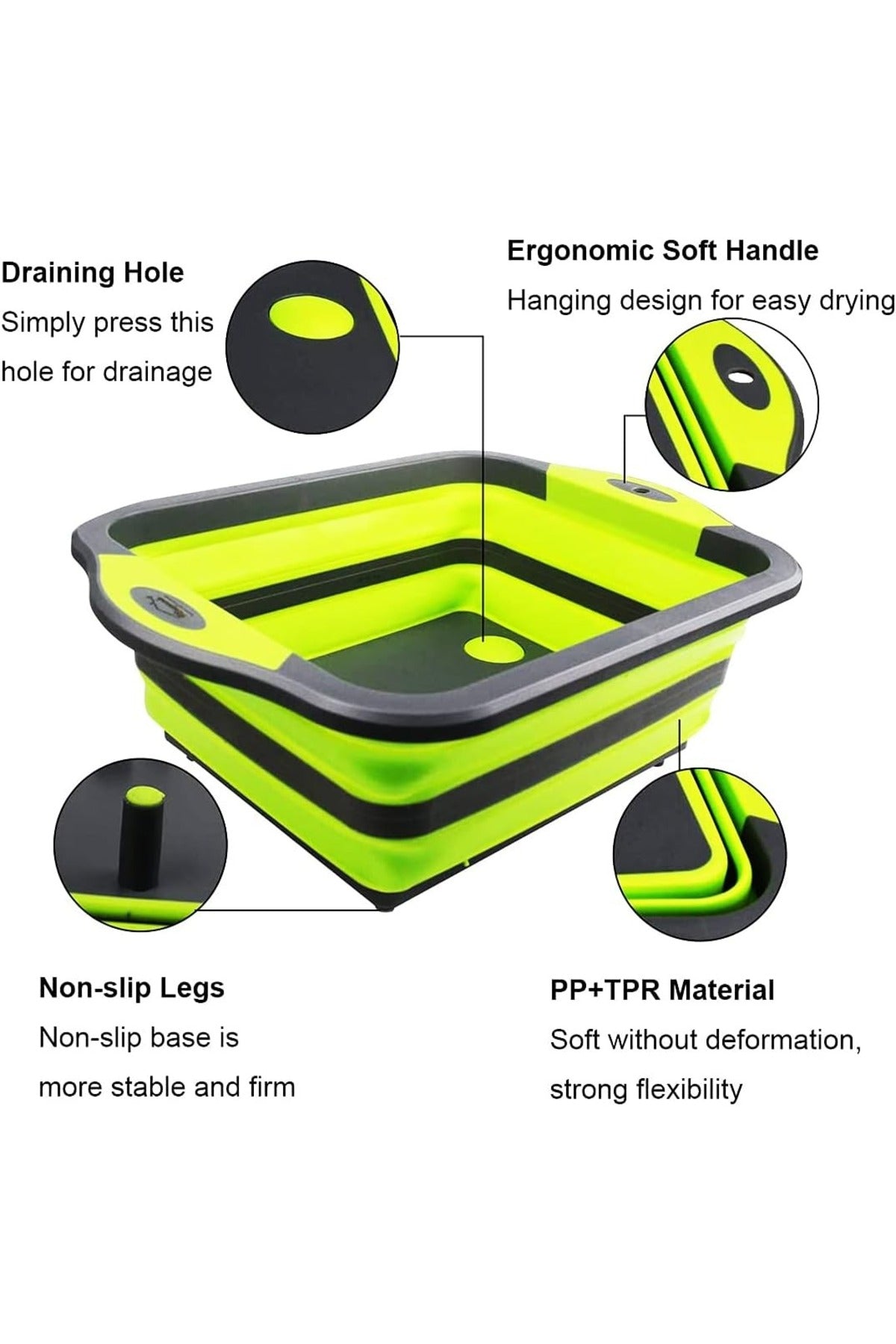EXTRA Folding Chopping Board with Drain Basket, Foldable Vegetable & Fruit Cutting Board, EX-83995