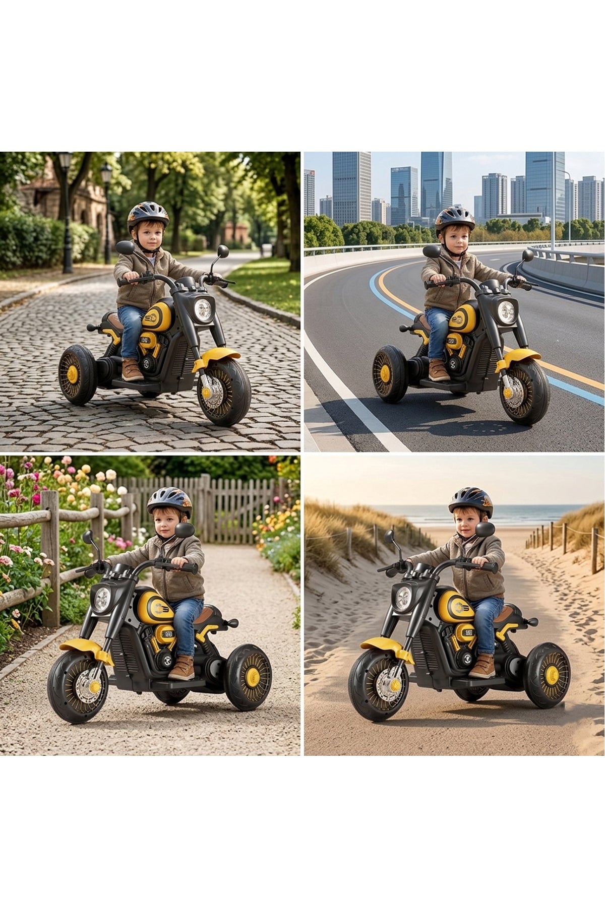 6V Kids Rechargeable Electric Ride On Motorcycle 3 Wheels Bike LED Lights, MP3, USB Port, BC2232