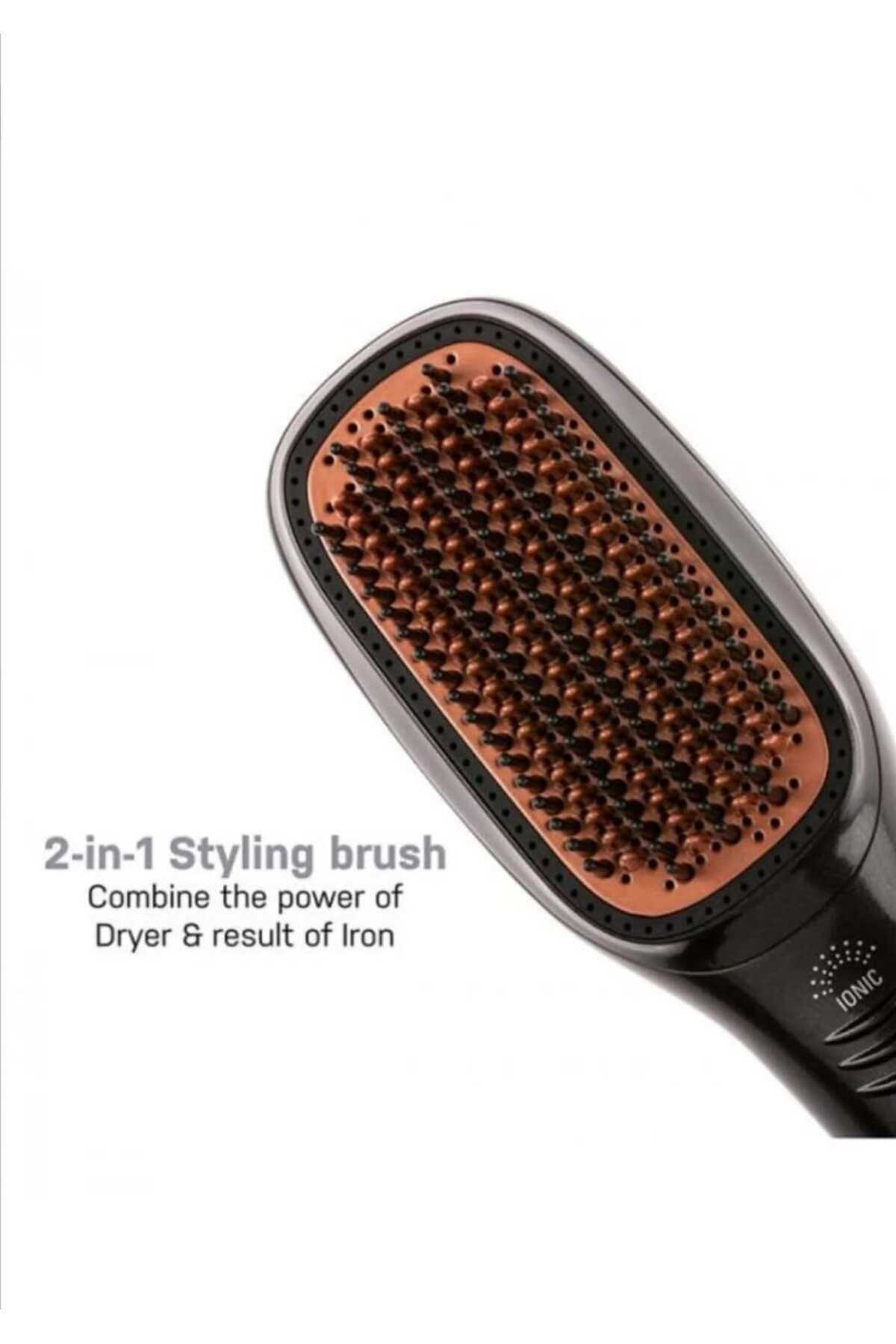 Professional 1200W 2 in 1 Hair Styler, Dryer & Straightener, Hot Air Hair Brush E2