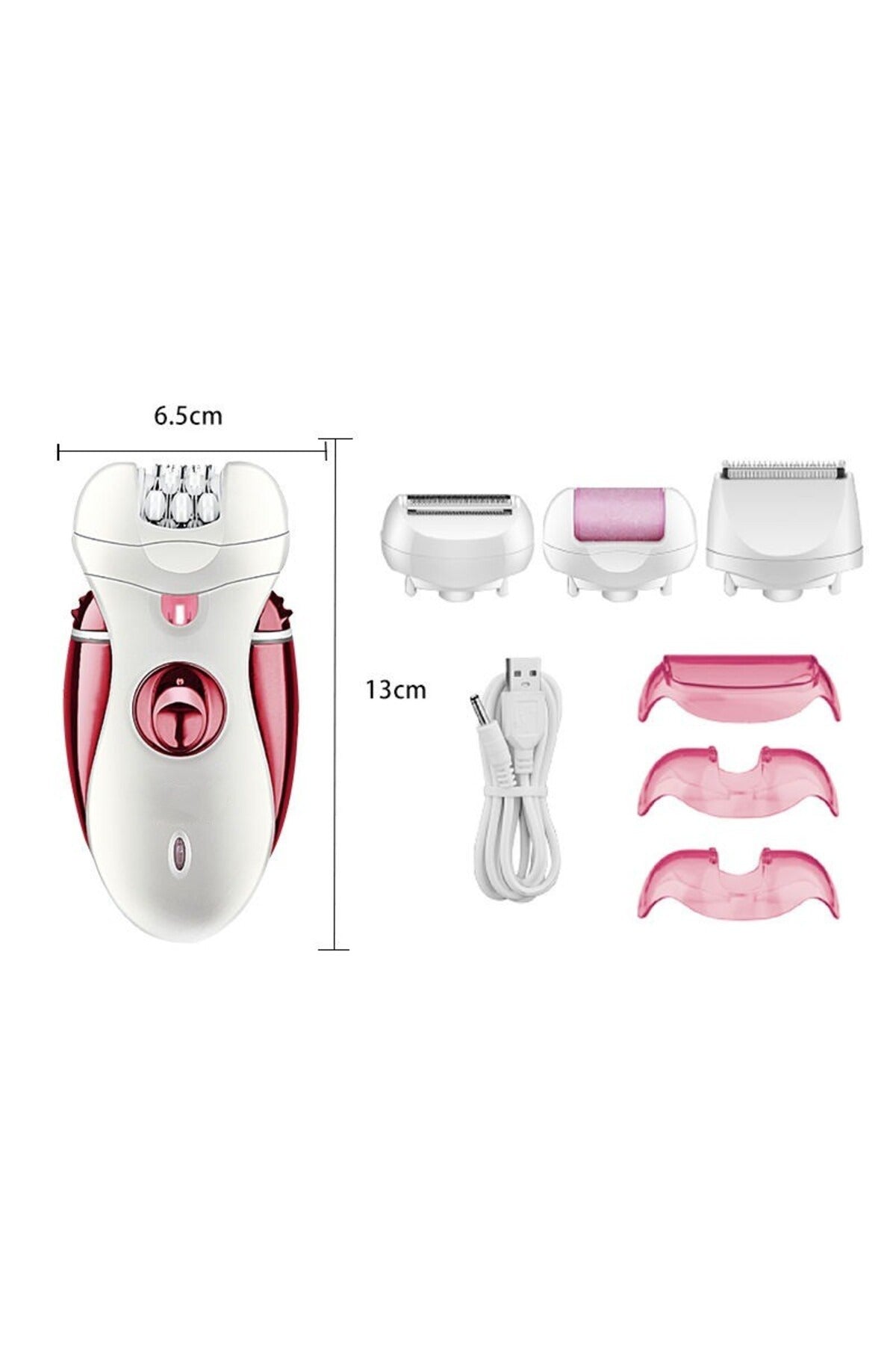 4 in 1 Rechargeable Epilator & Electric Shaver Set for Women Portable Hair Removal Device