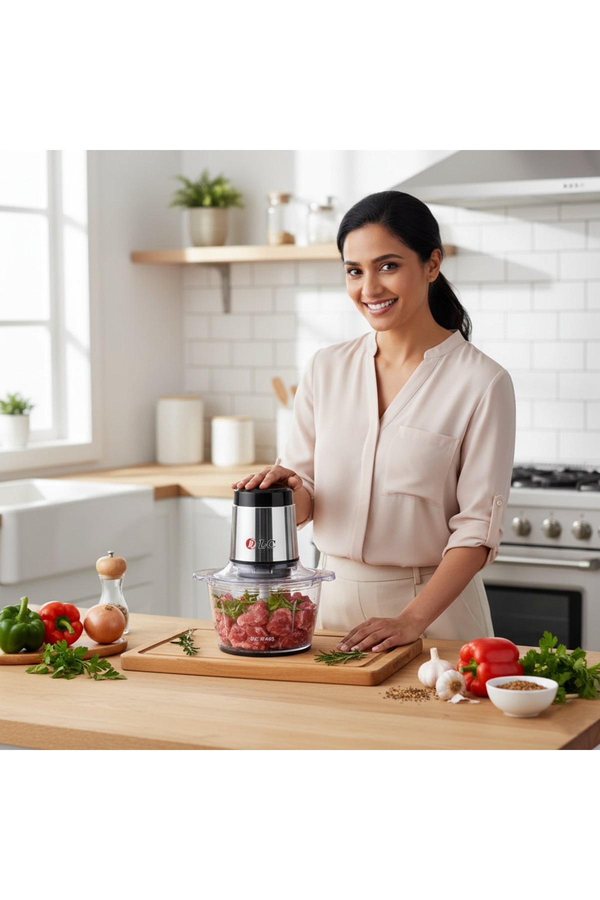 Electric Meat and Vegetable Grinder by DLC, DLC-37402, Multi Colors