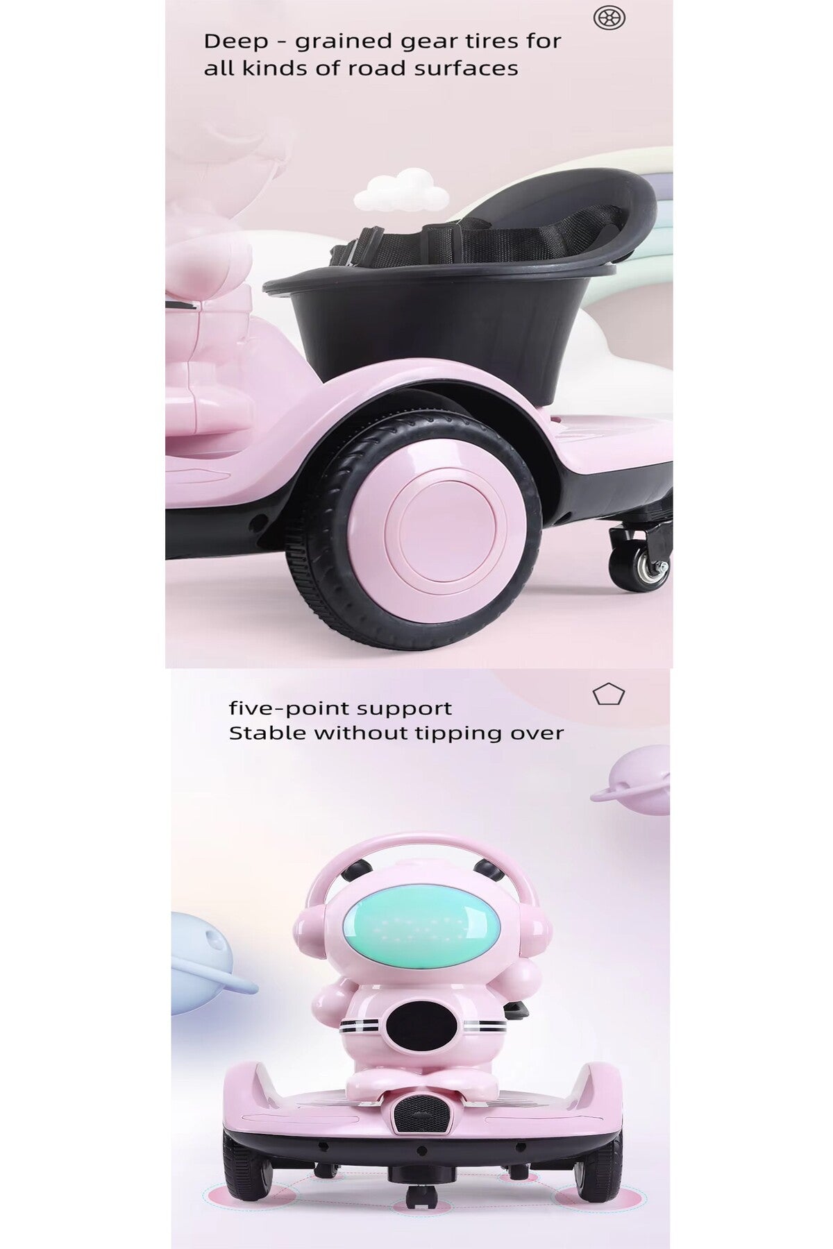 6V Kids' Electric Drift Car with 360° Spin & Remote