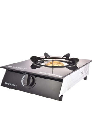 Single Burner Gas Stove Glass Top Black RE-8012
