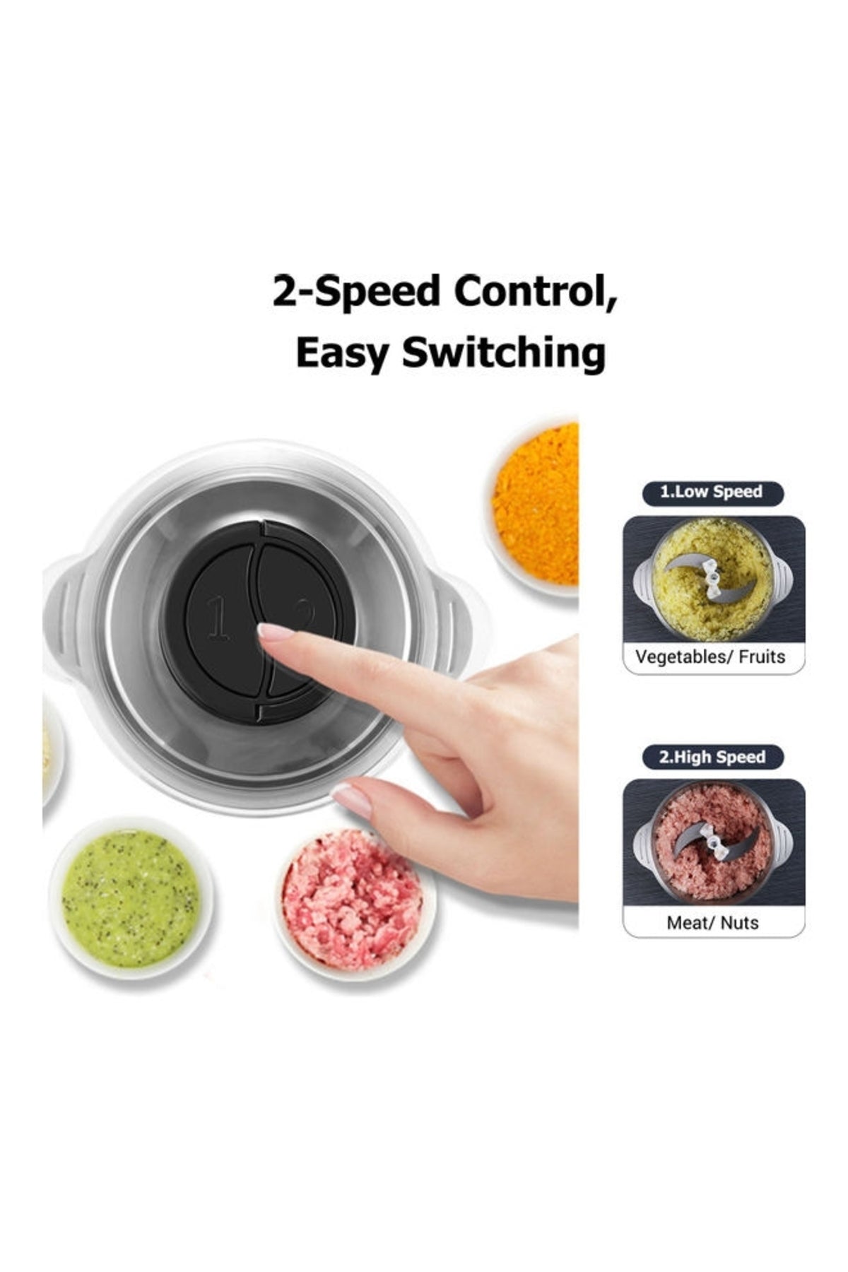 Electric Meat Grinder 2 L 250 W - Silver