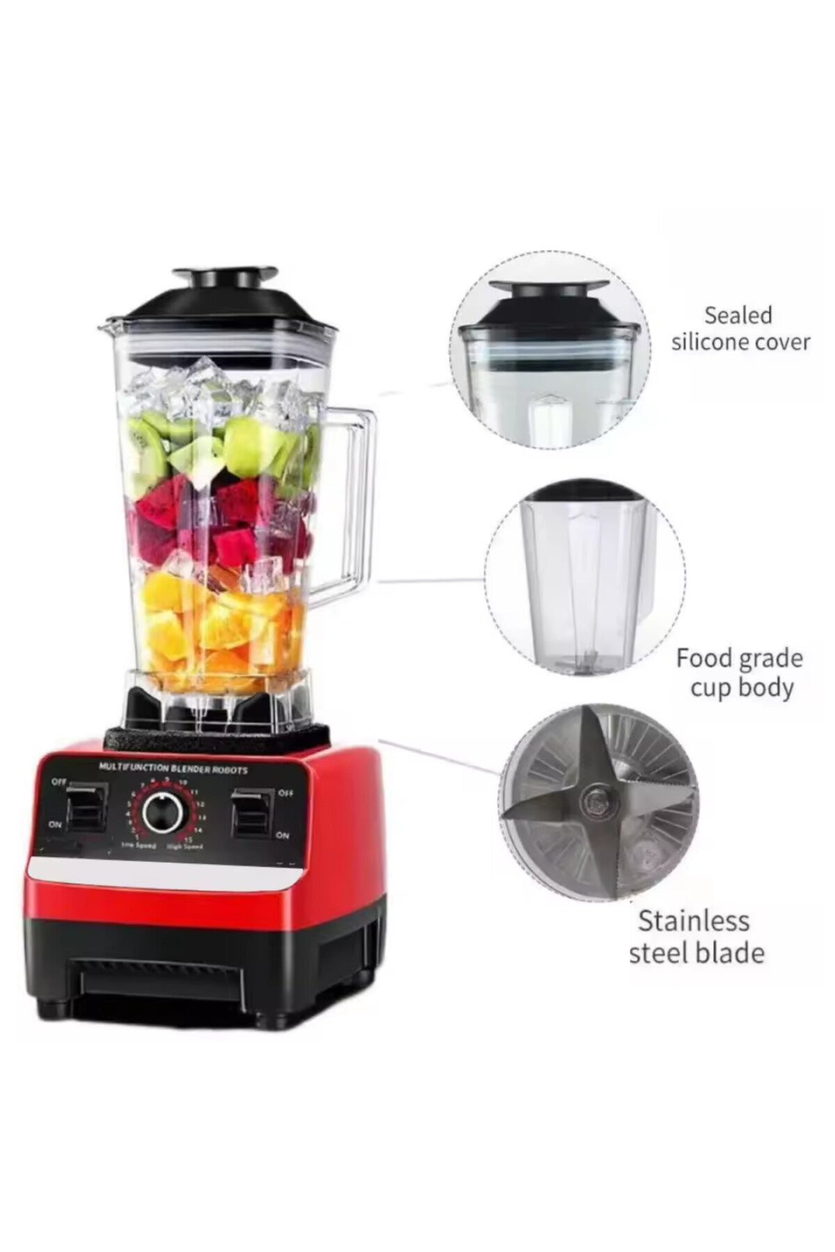 2 In 1 Multi-function Electric Blender And Grain Grinder, 2L Capacity, 4500watts Power