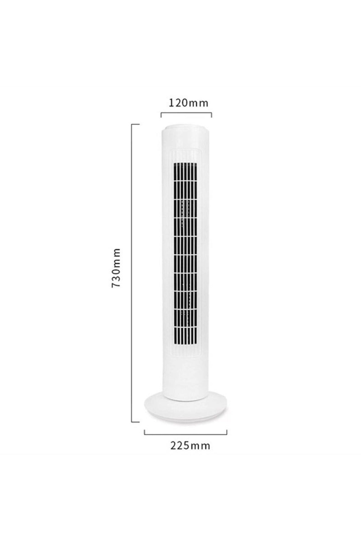 DENX Tower Fan, Bladeless Vertical Air Cooler Portable Floor & Desk Fan for Home Office White DX2537