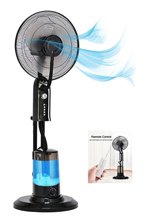 DENX Portable Mist Spray Fan 75W Air Cooler Fan with 5L Water Tank, 3 Speed Settings DX2577