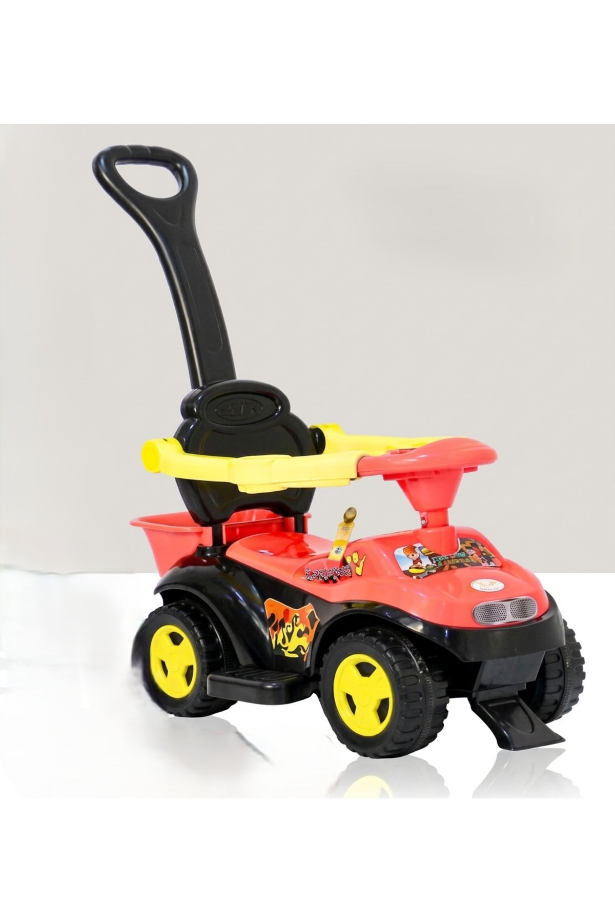 Baby Push Ride On Car Toddler Walker with Music & Steering Horn & Parental Push Handle C1109