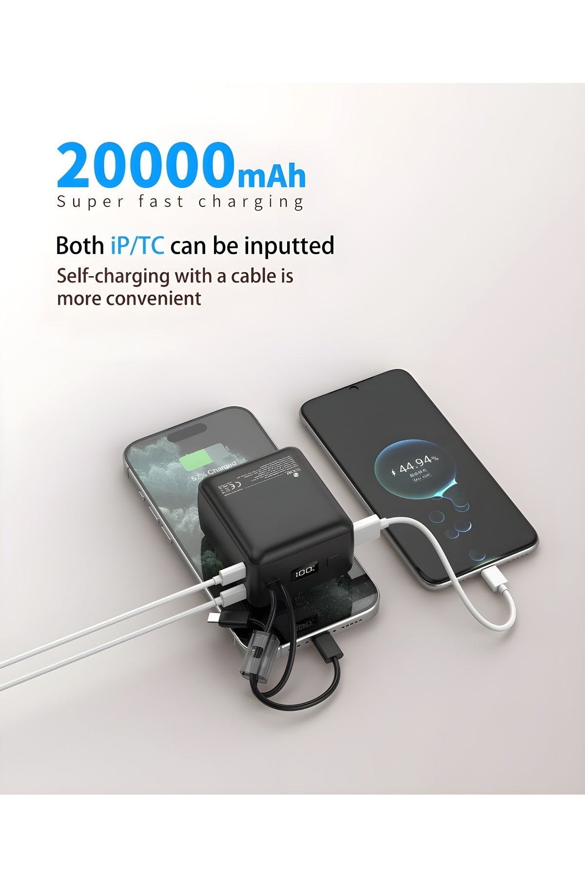 20000mah Power Bank With Universal Ports With Compact Design