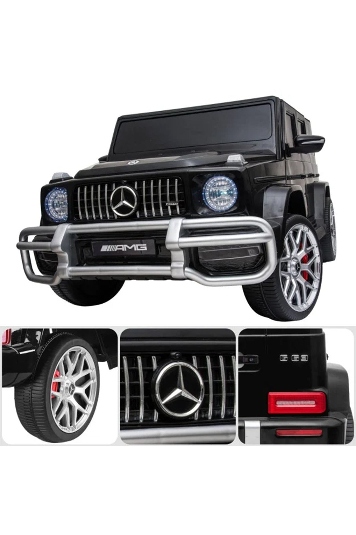 24V Kids Rechargeable Electric Car G-Class 4 Motor Mercedes Remote Control BT LED Lights MP3 BC1130