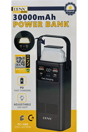 30000mAh Power Bank Fast Charging Portable Charger with LED Light Display Dual USB Output DX442