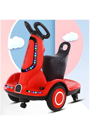 Electric car for children, 5 wheels, with dual 6V motors, music, lights, for boys and girls, and remote control.
