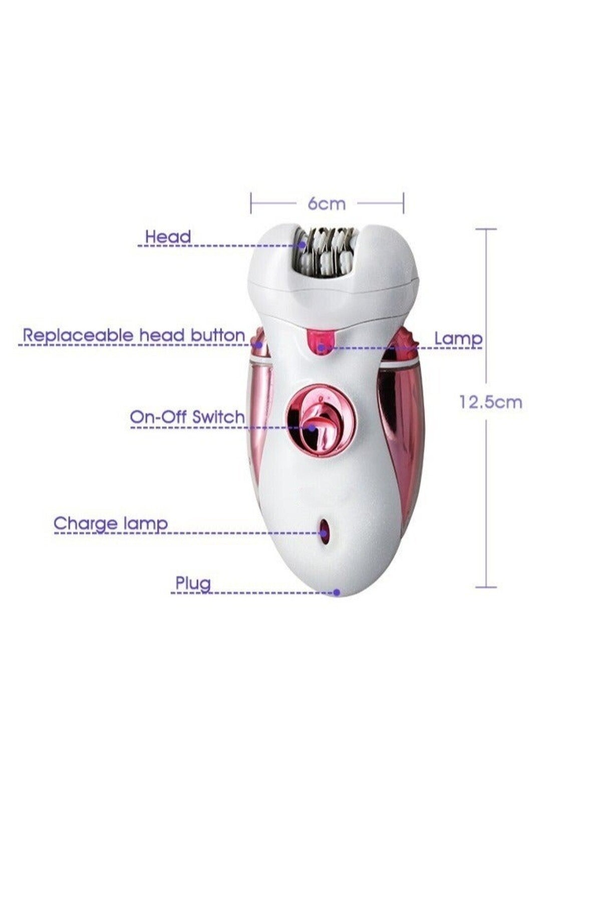 MERCURY 3-in-1 Lady Epilator, Cordless Hair Removal with Callus Remover, 2 Speed Control, MC175