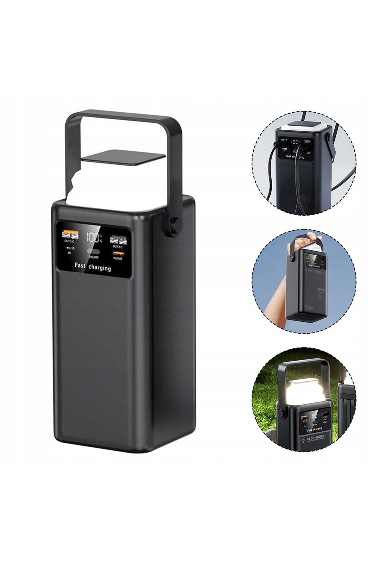 DENX DX442 30,000mAh Fast-Charging Power Bank with LED Light