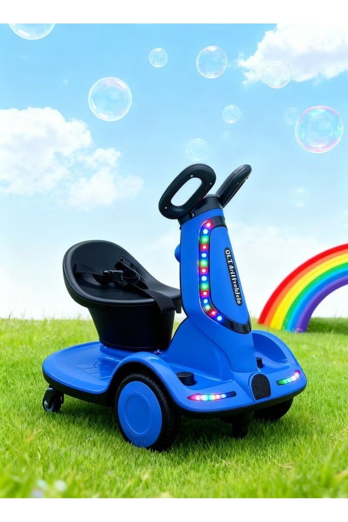 6V Kids' Electric Ride-On Scooter with Bubble Machine & Remote