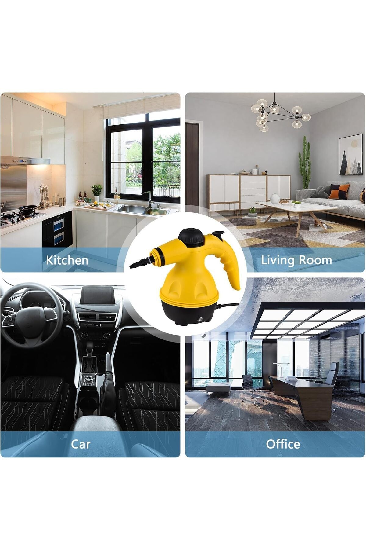 Portable & Powerful Pressure, Hygienic Cleaning Stream Cleaner. 9accessories To Clean All The Home
