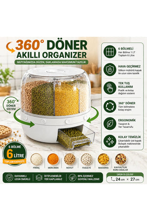 6 kg Food and Pulses Organizer, Organizer, Storage Container, Kitchen Cabinet