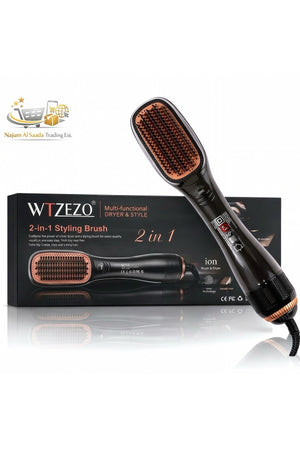 WTZEZO Professional 1200W 2 in 1 Hair Styler, Dryer & Straightener, Hot Air Hair Brush (Orignal)