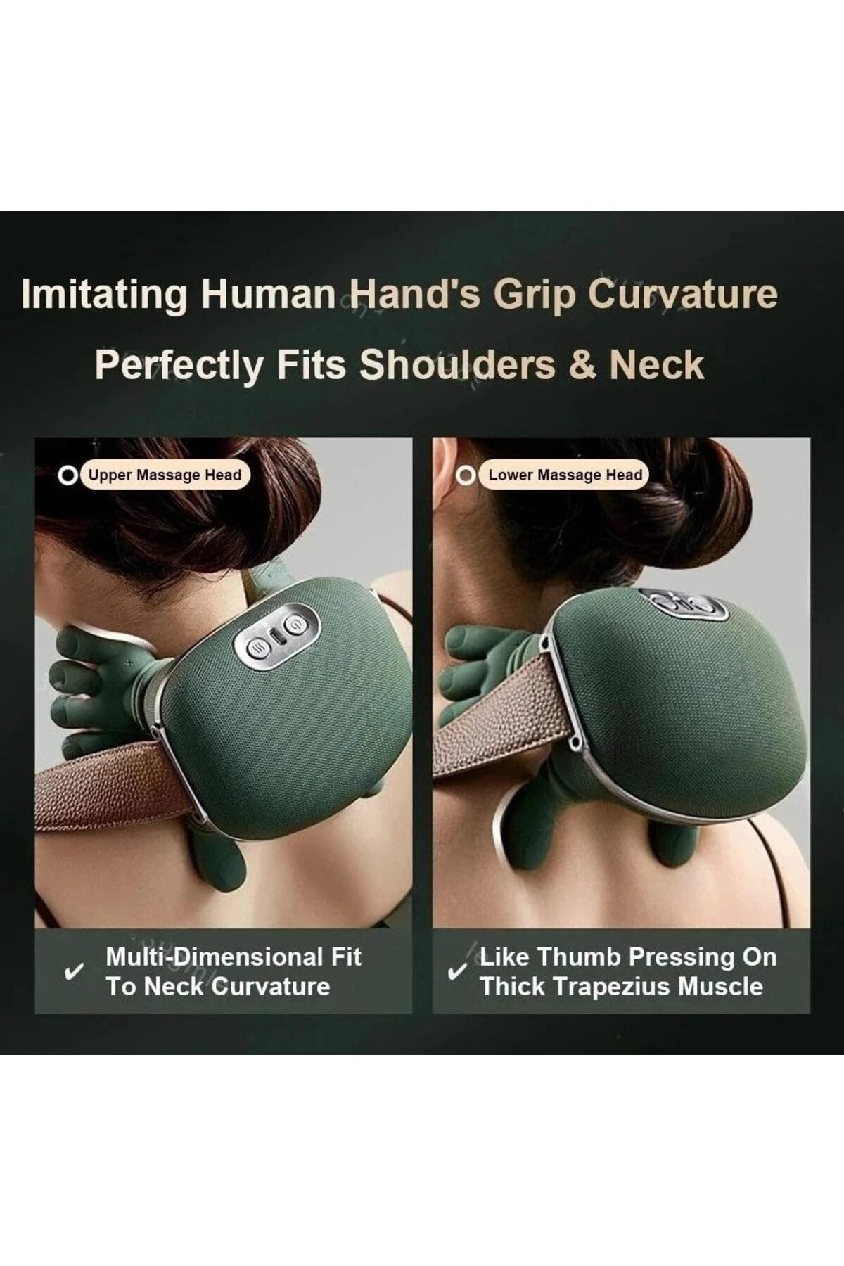 Rechargeable Neck and Back Massager,Simulated Human Hand Design, Relieves Pain and Relaxes Muscles