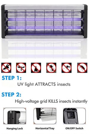 40W Indoor Mosquito Killing Lamp Bug Zapper UV 365nm Insect Killer Fly Trap Machine Anti Mosquito Device
