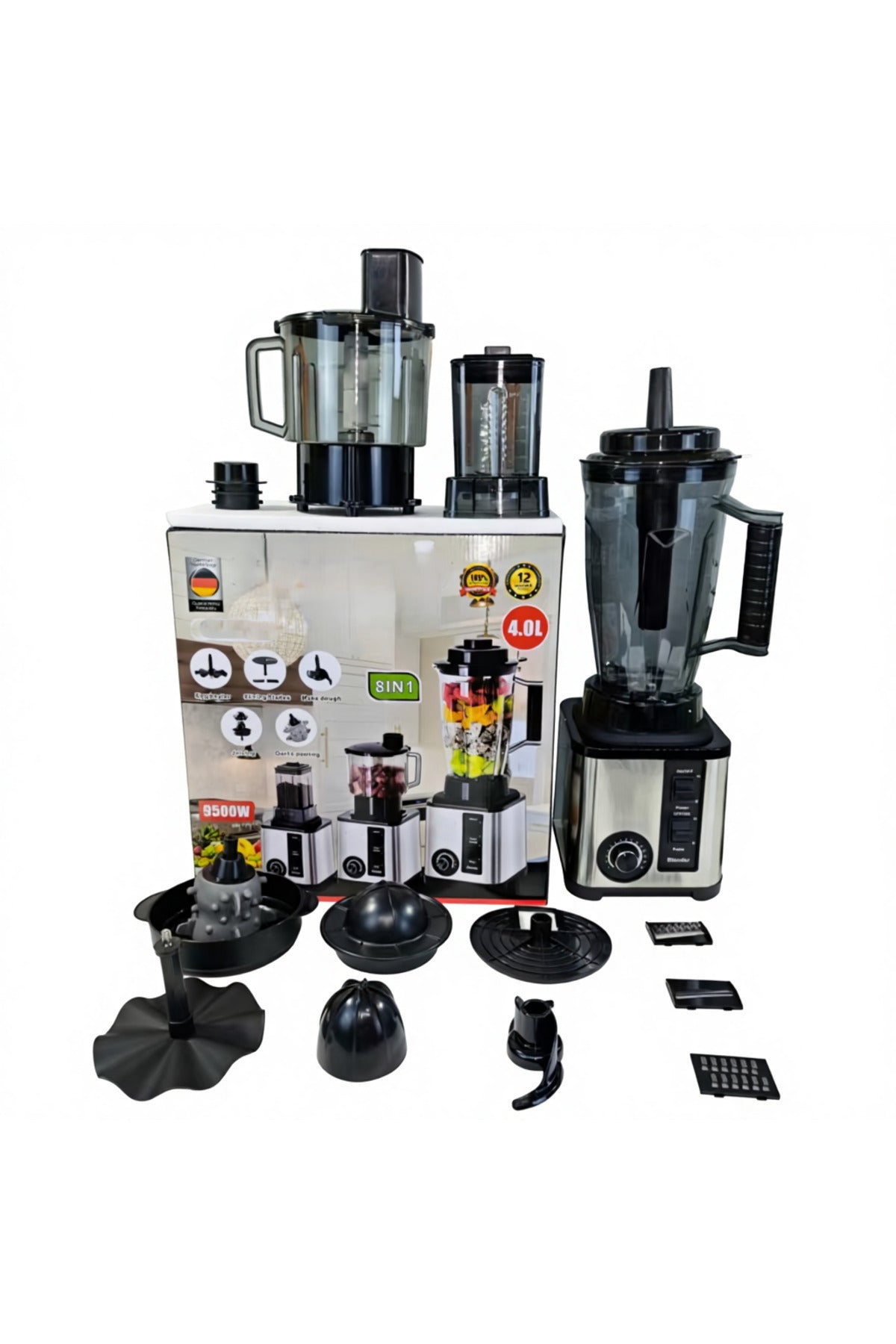 GOLDEN CREAT 9500W 8-in-1 Blender, Juicer & Grinde for Ice Crusher, Juices, Coffee, Spices, NGC-5543