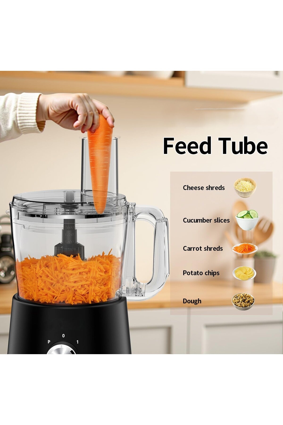 DENX 11-in-1 Multipurpose Food Processor, 1500W Electric Blender, Grinder, Juicer, Slicer, DX3436