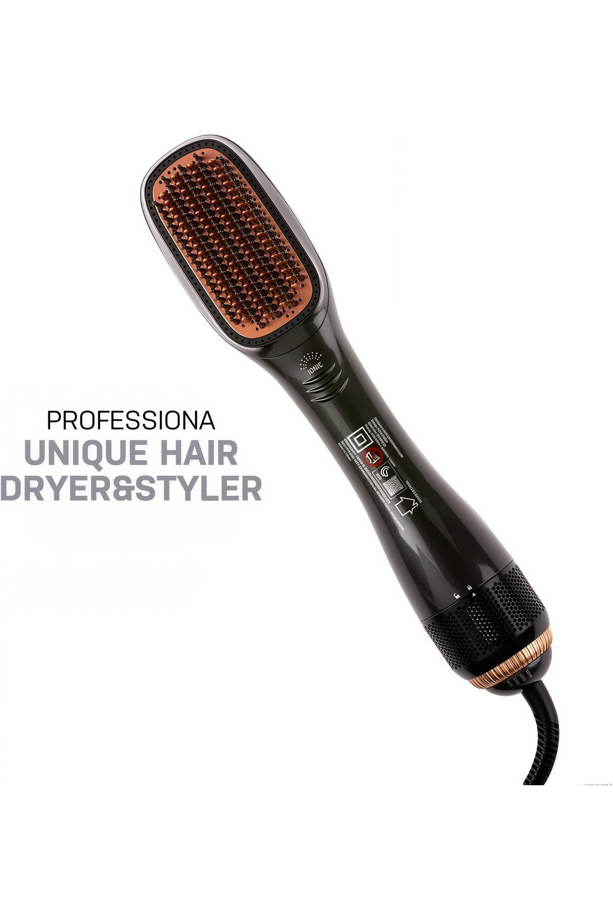 REFURA 1200W 2-in-1 Hot Air Hair Styling Brush, Portable Hair Styler, Dryer & Straightener RE-4888