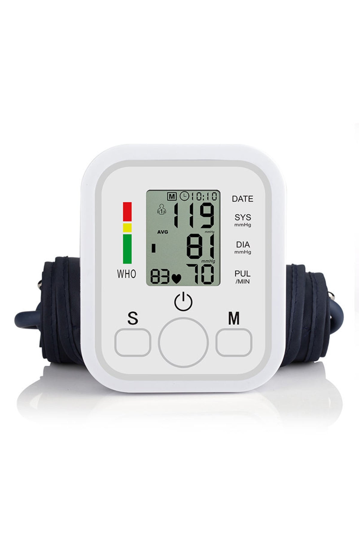 Electronic Arm Style Blood Pressure Monitor, BP Machine with Heart Rate & Pulse Measurement