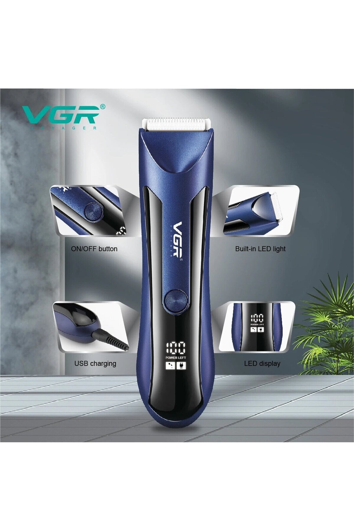 V-951 Electric Hair Trimmer Waterproof IPX5