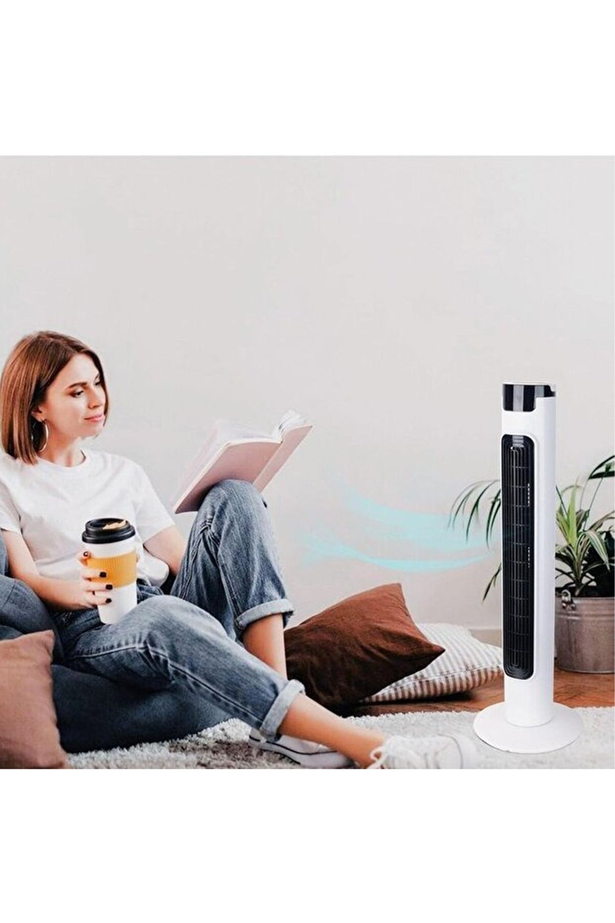 DENX Tower Fan, Bladeless Desk Vertical Air Conditioning Fan & Floor Fan For Summer Cooling, DX2618