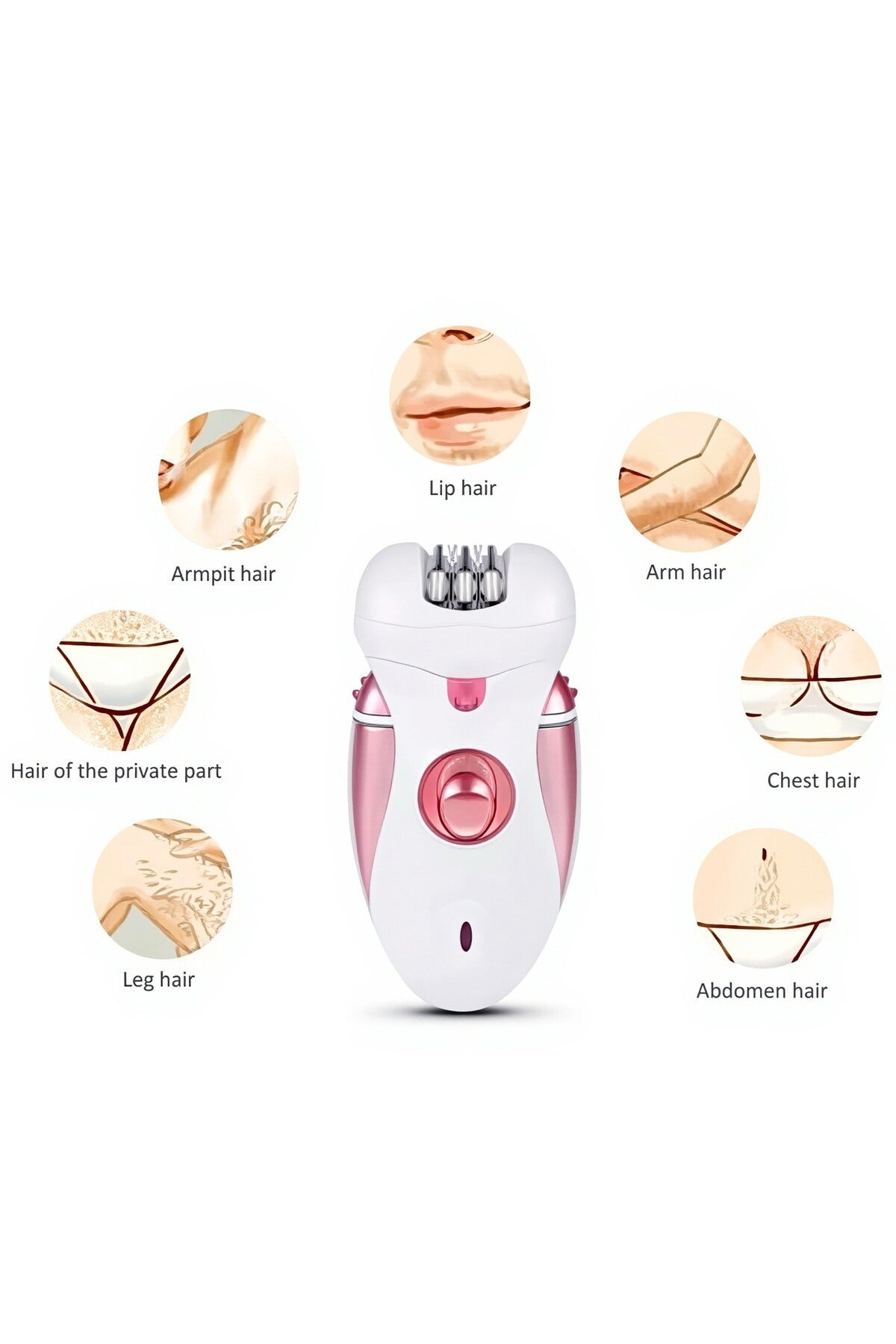 MERCURY 4-in-1 Lady Epilator, Cordless Hair Removal with Callus Remover, 2 Speed Control, MC175