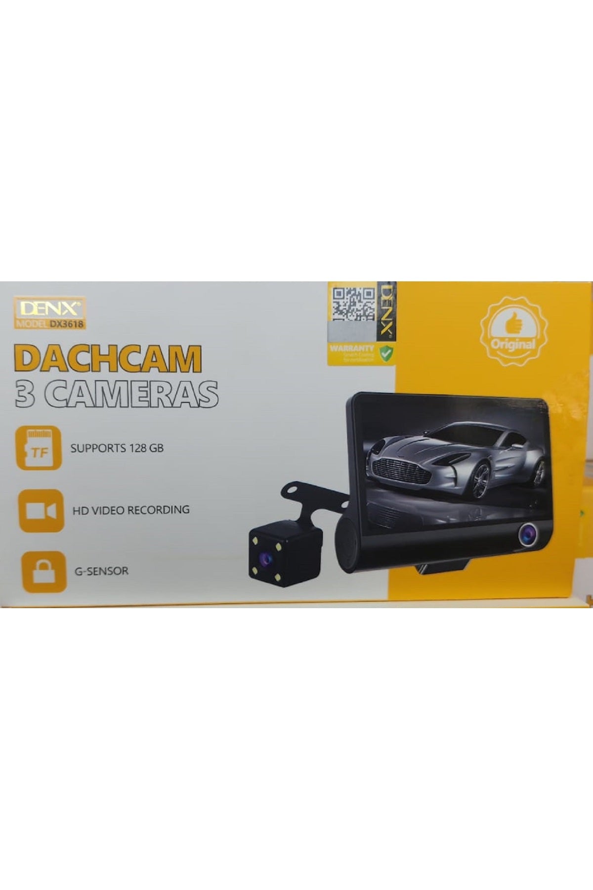 DX3618 Car Dash Cam, Features Three Cameras for Comprehensive Coverage