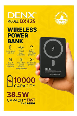 10000mAh Wireless Power Bank, 38.5W Fast Charging Magnetic Compatible Wireless Charging, DX425