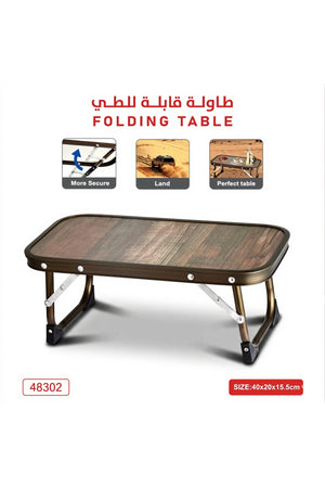 Portable Foldable Camping Table Outdoor Picnic Laptop Bed Table Tea Serving Table for Camping