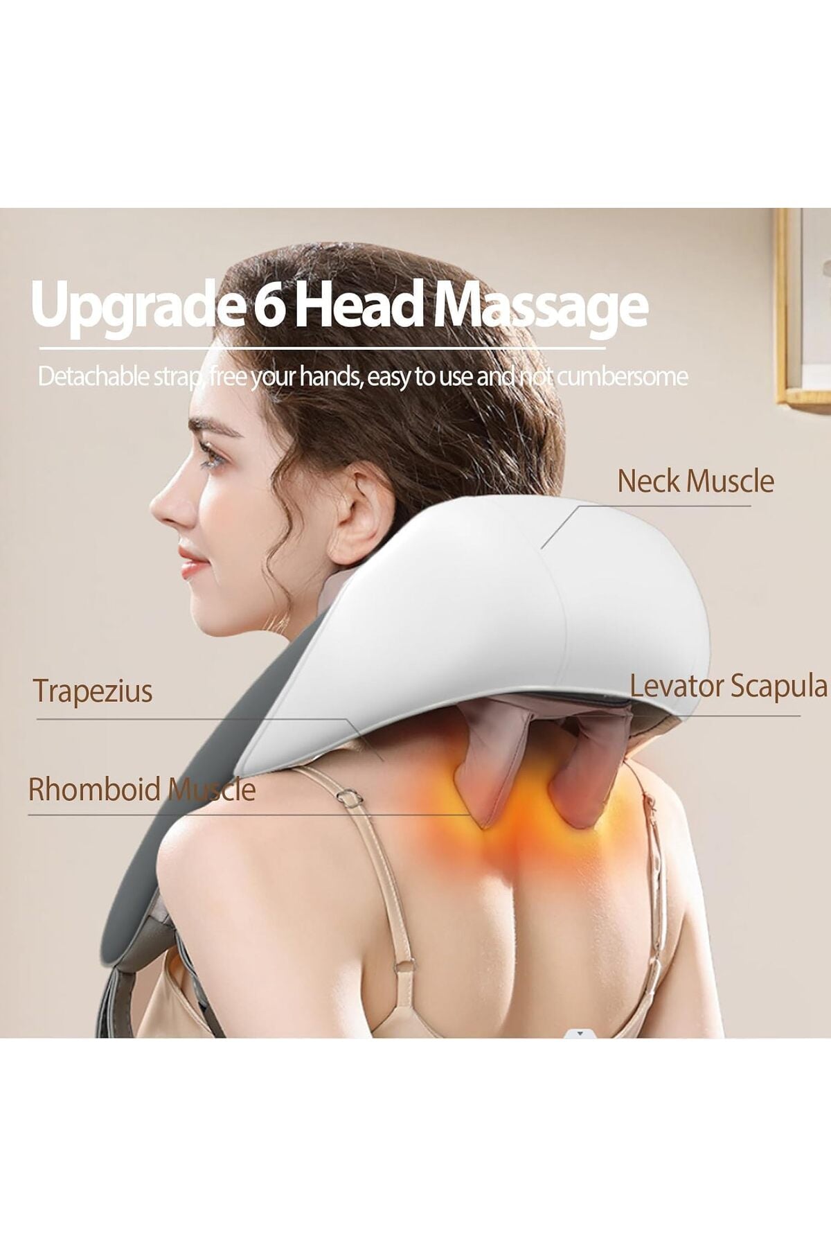 Mini Shiatsu Back Neck Massager Shoulder & Neck Massager Pain Relief Muscle Massager