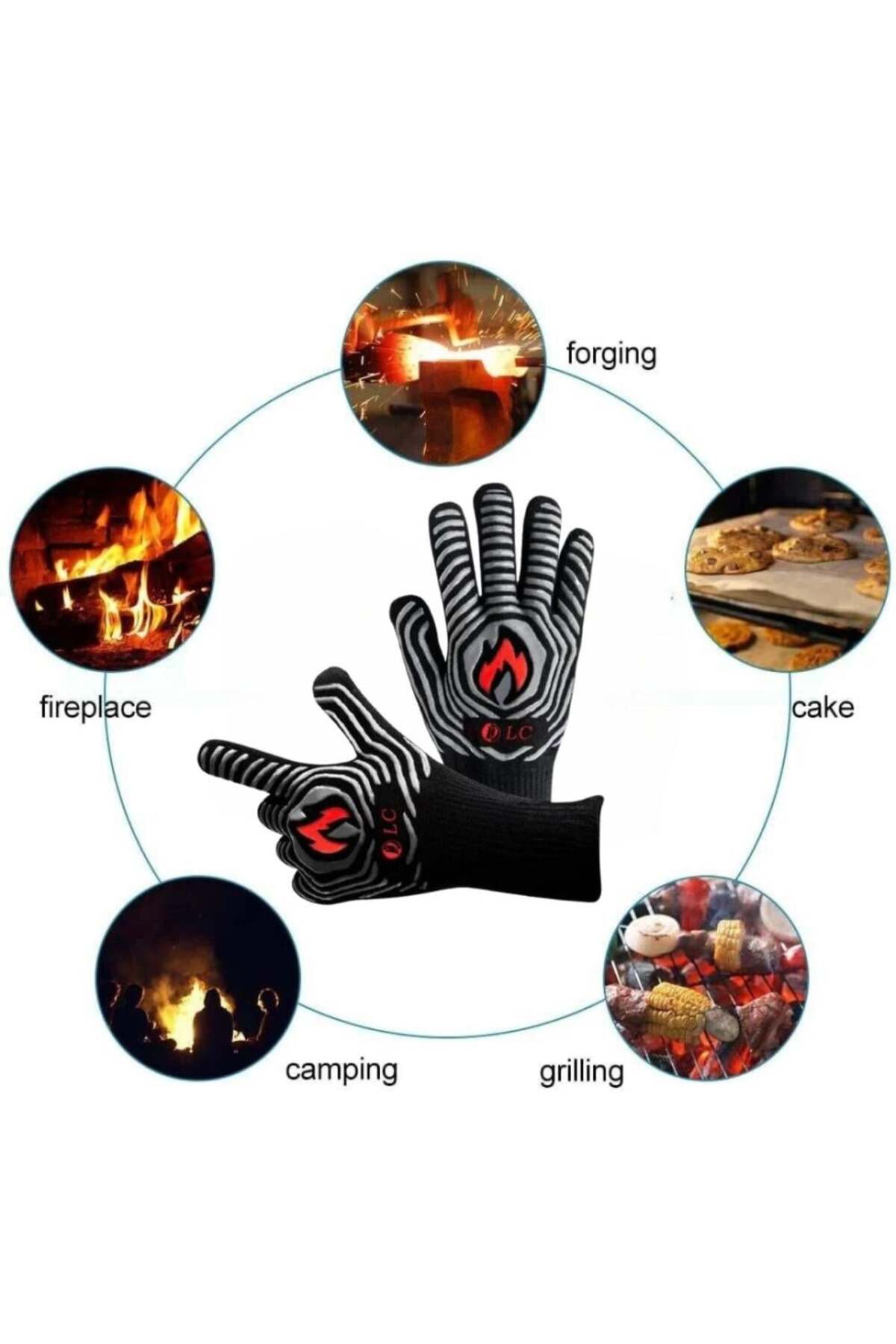 Fire Resistant Thermal Gloves BBQ Heat Resistant