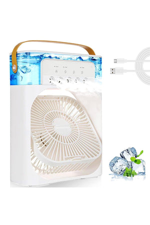 Portable Air Cooler Fan with 700ml Water Tank, Portable Air Conditioner 3 Mist Modes