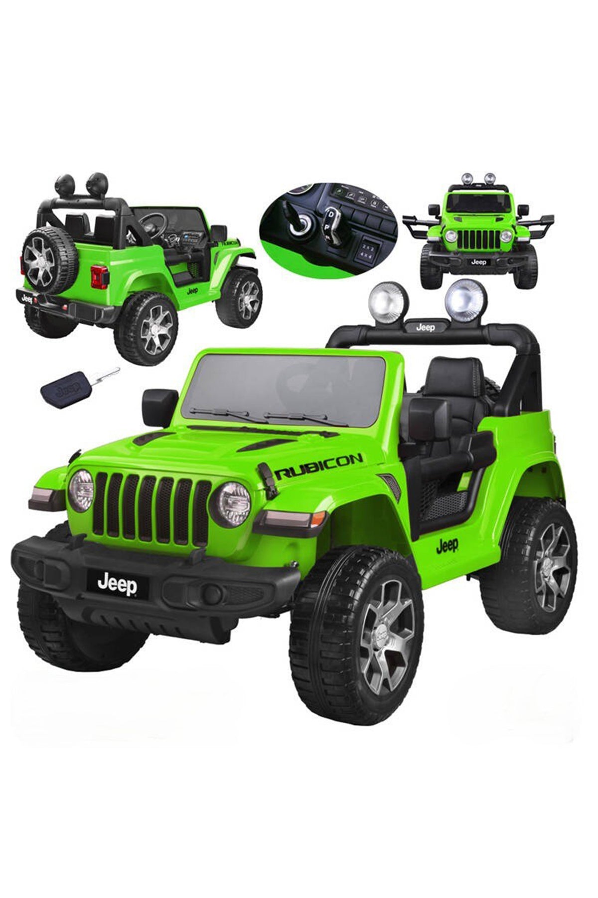 Kids Electric Jeep Car 12V Wrangler Rubicon Ride On Car for Kids 2 Seater Battery Car with Remote
