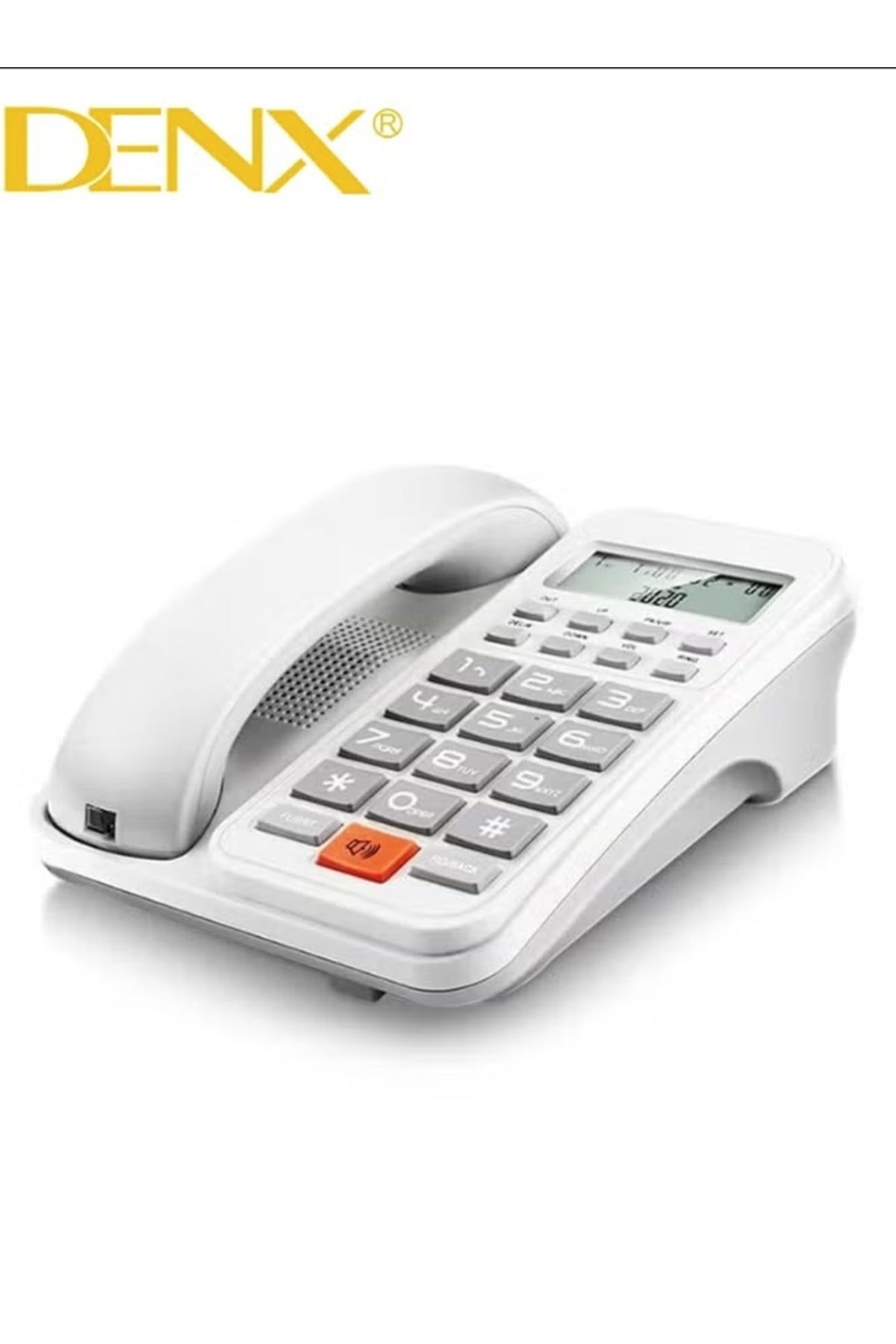 DX3611 Corded Landline Phone with Illuminated Display, 16 Ring Tones, 3 Alarms, Ergonomic Design with Large Buttons
