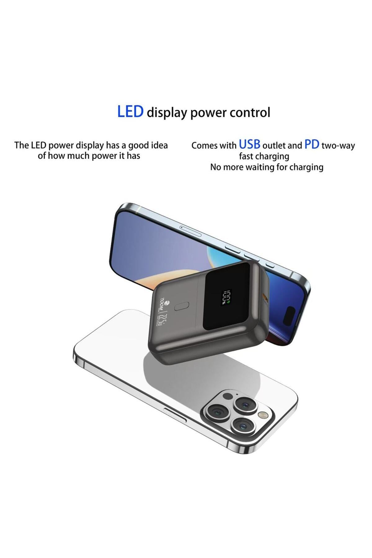 Power Bank 10000mah With 22.5w Fast Charging Slimmest Design And Universal Ports Usb-a & Usb-c