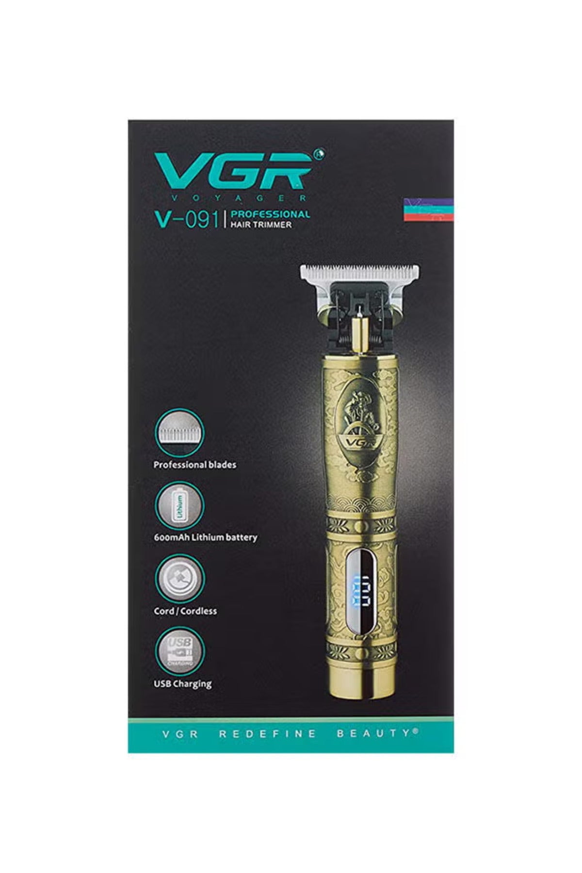 V-091 electric shaver, golden pharaonic style