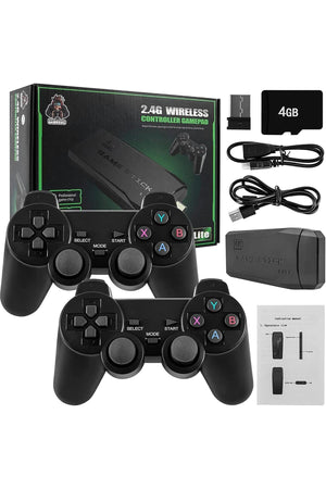 TV Wireless HDMI Game Stick โ 3000 Classic Games, 2 Rocker Pad Controllers, Mini Retro Console