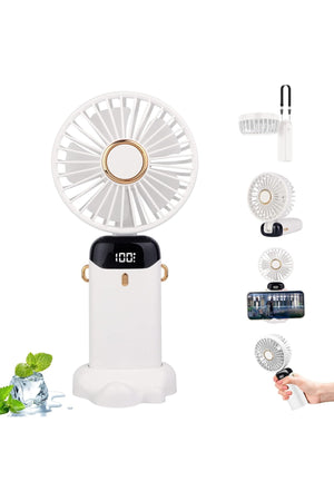 Portable Handheld Mini Fan β USB Rechargeable Foldable Desk & Personal Fan DX2611