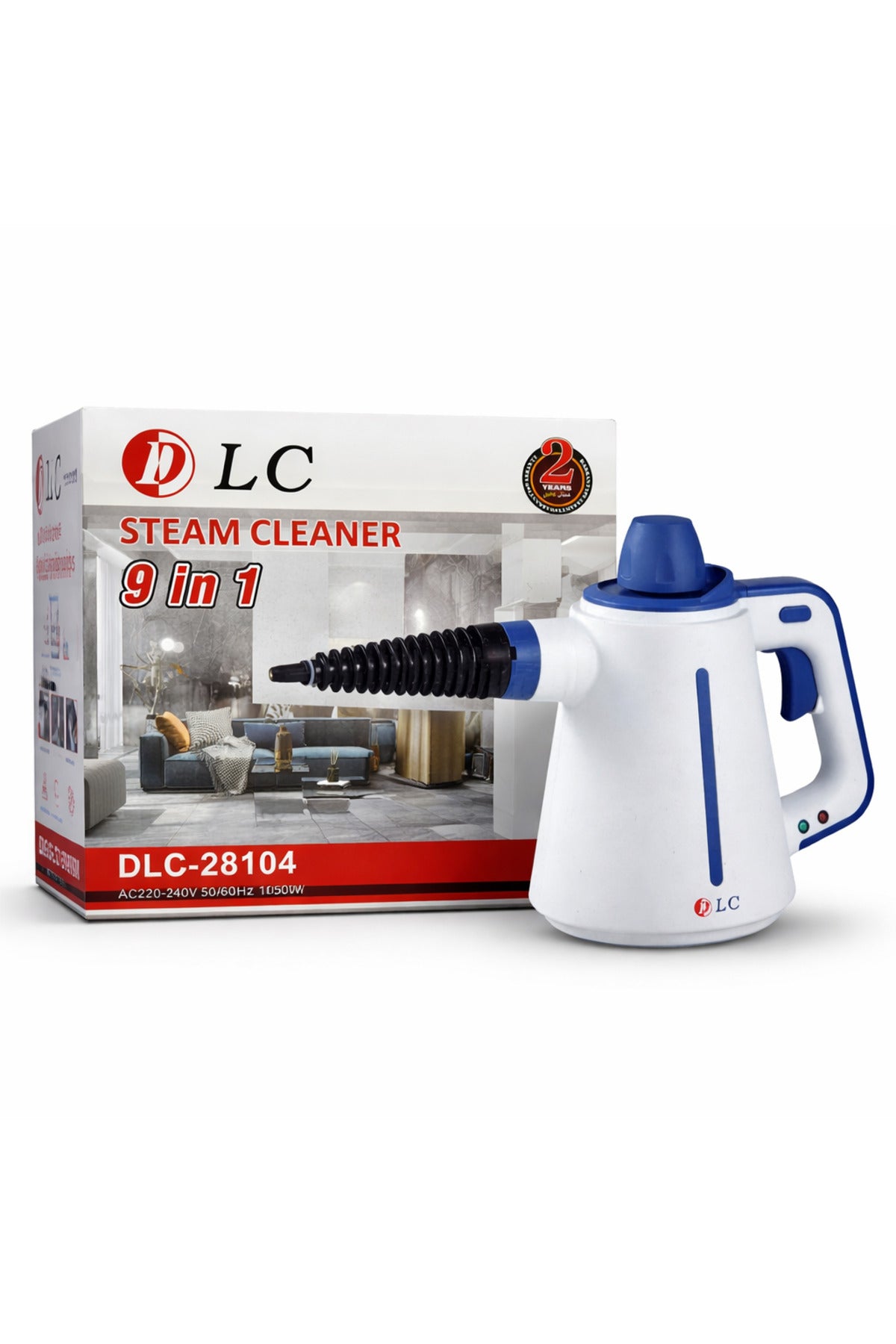 DLC 9-in-1 Handheld Steam Cleaner, Portable High Pressure Multipurpose Steamer DLC-28104