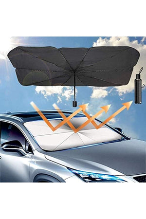 Car Sunshade Contractible Umbrella Front Window Windshield Polyester Insulation Foldable Shade