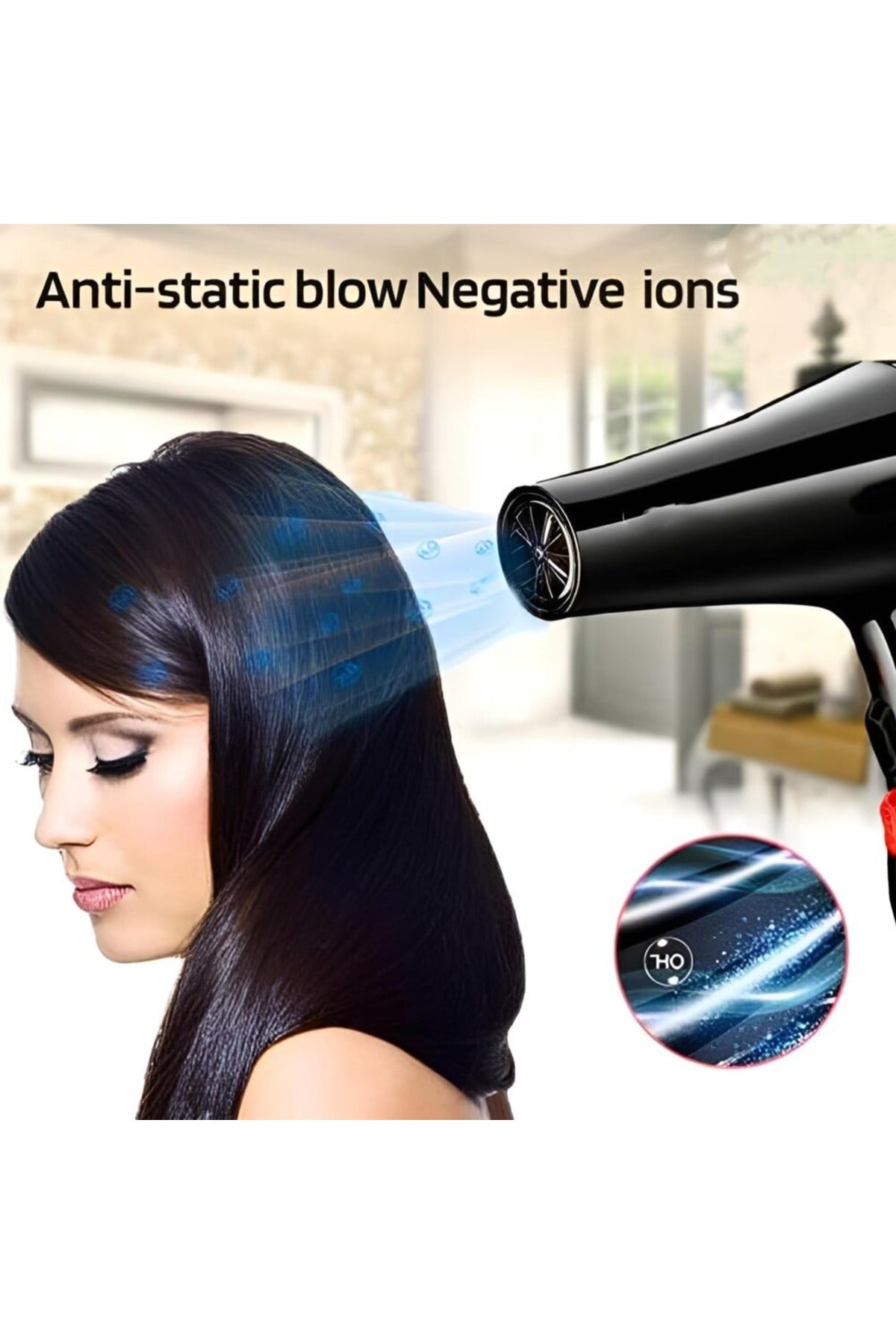 1800W Professional Hair Dryer, Hot & Cold Air, 2 Speed, Powerful Salon Hair Styling Tool