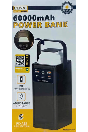 60000mAh Power Bank Fast Charging with LED Light High Capacity External Battery DX444