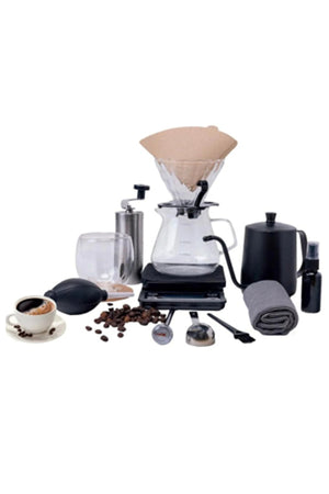 Denx 15-in-1 Coffee Kit,Pour Over Coffee Maker Set Portable Barista Kit with Travel Case DX4205