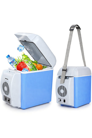 12V Portable Freezer For Car, 7.5L Mini Cooler & Car Fridge 28W With Cooling And Heating Function