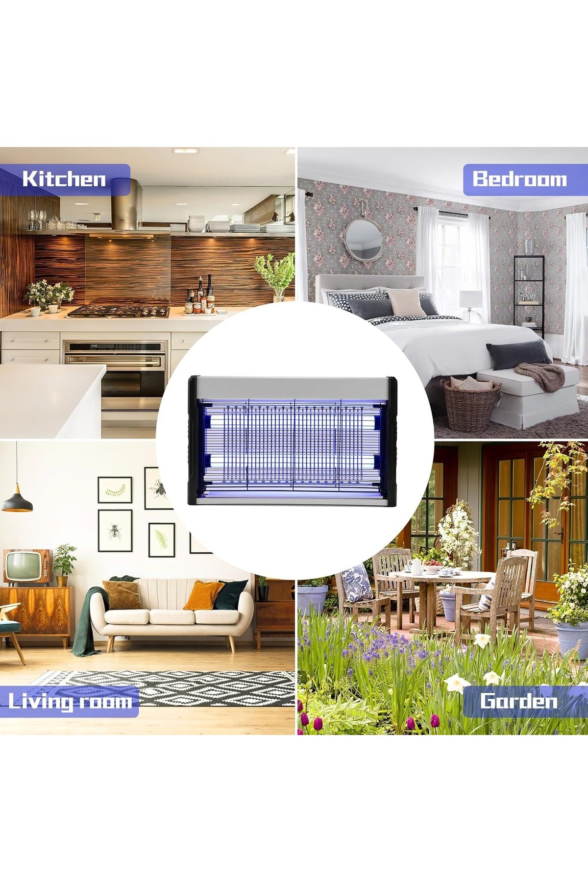 High Power Mosquito Killer Lamp With LED Double Tube Insect Killer Fly Trap with UV Light MC-62227